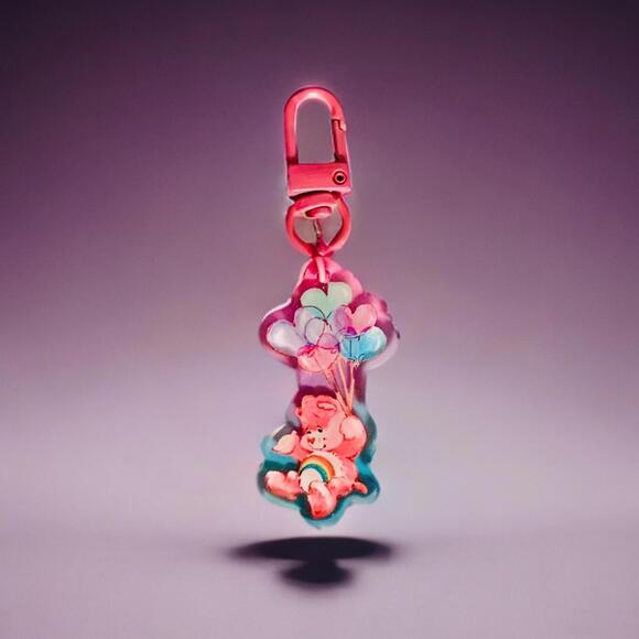 Other - Care Bears Bag Charm Cheer Bear Pastel Ombré Dual Side Keychain Key Holder